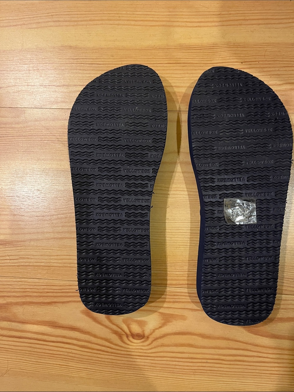 Yellow Box Navy Rhinestone Thong Sandals - Picture 3 of 4